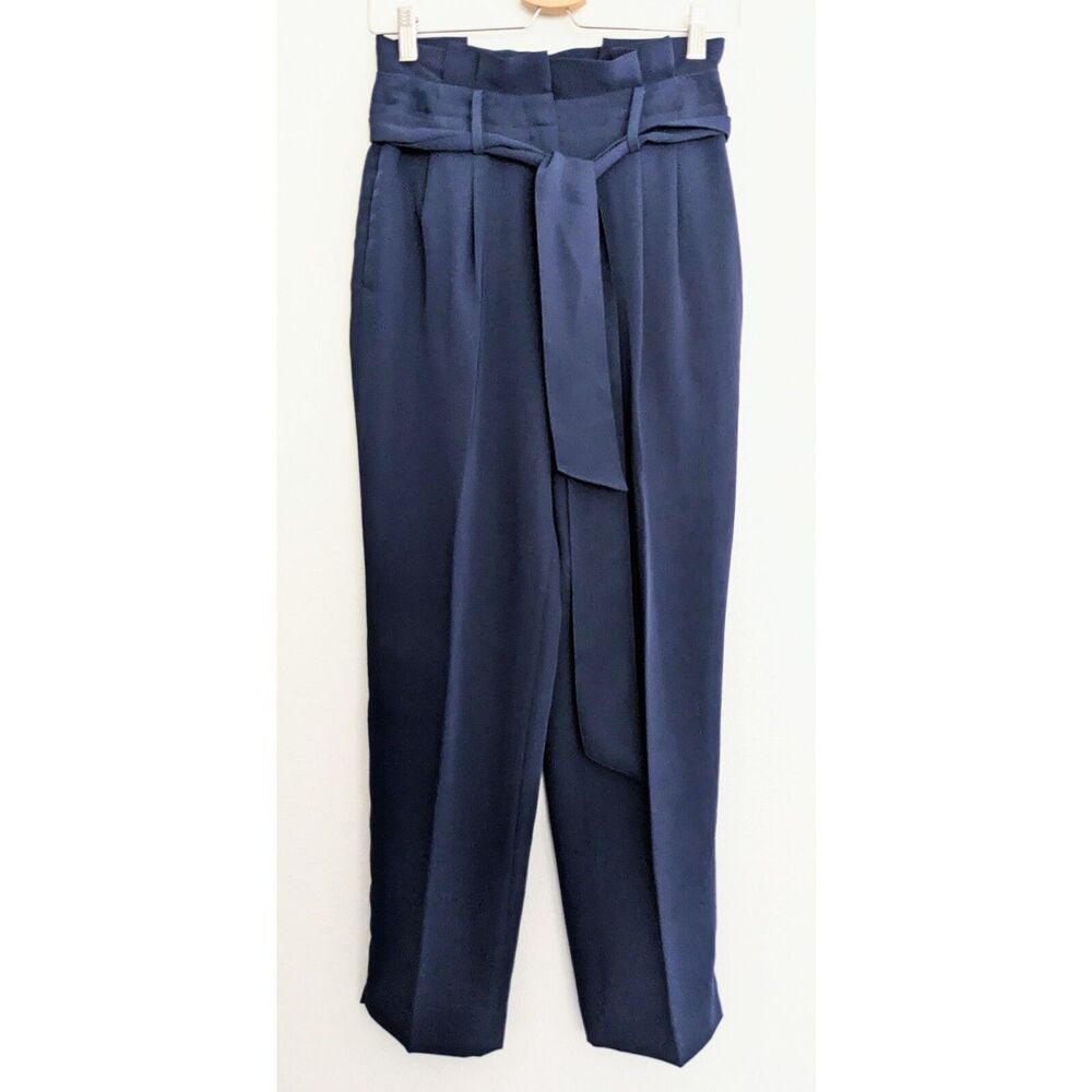 Boden Melina Paperbag Trousers Blue Size US 2 Regular UK 6 Regular